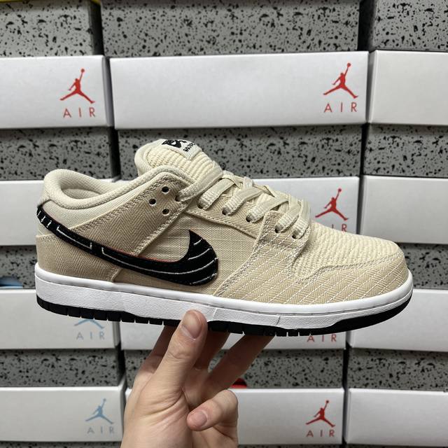 S2# Albino & preto × Nk Dunk Sb Low pearl White Ap联名 撕撕乐 米黑白 Fd2627 200 Size：36