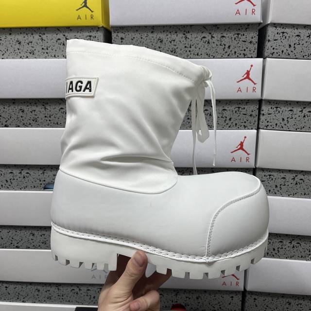 Yx Balenciaga Skiwer系列巴黎世家胖头雪地靴滑雪靴白色高帮 W4Sa1# 1000 尺码：36-45