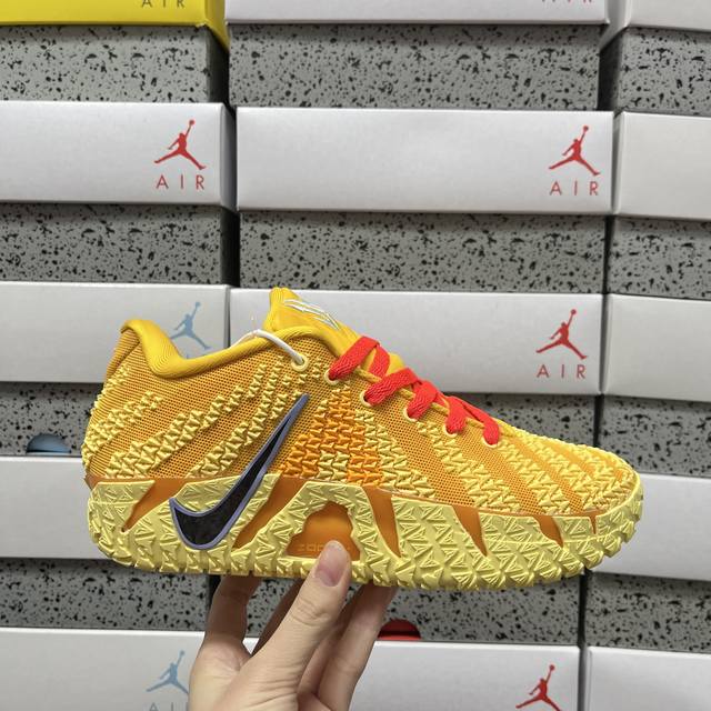 纯原 Nk Ja 3 Scratch Ep 莫兰特三代柔软舒适防滑耐磨透气支撑轻便低帮篮球鞋 黄蓝鸳鸯 Hf2794-700 尺码：39-46