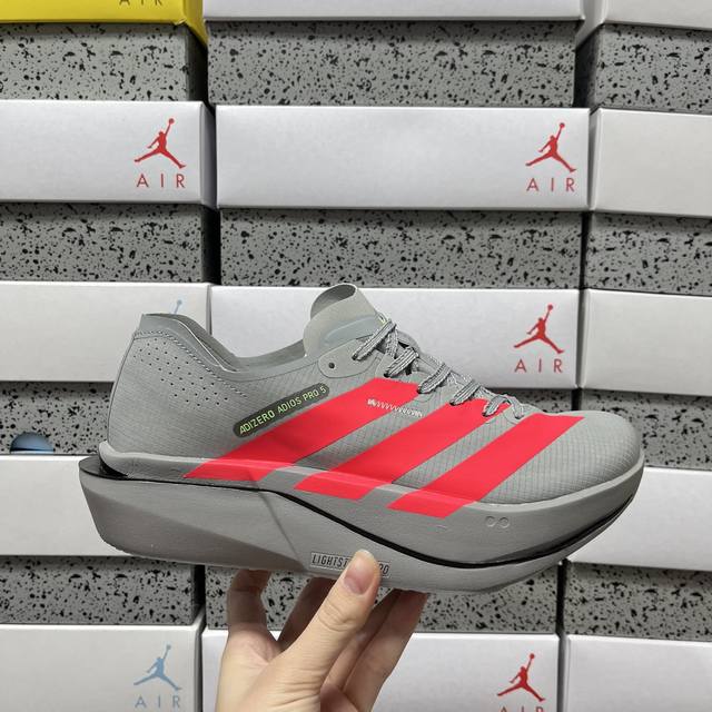 纯原 Adidas Adizero Adios 5 M 系列 马拉松飞线贾卡轻质透气休闲运动跑步鞋 Ki8296 尺码:36 36.5 37 38 38.5 3