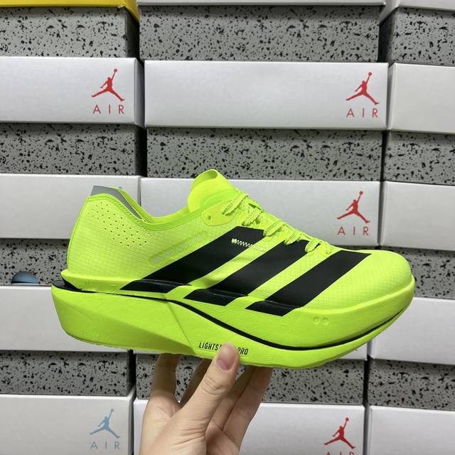 纯原 Adidas Adizero Adios 5 M 系列 马拉松飞线贾卡轻质透气休闲运动跑步鞋 Ki8297 尺码:36 36.5 37 38 38.5 3