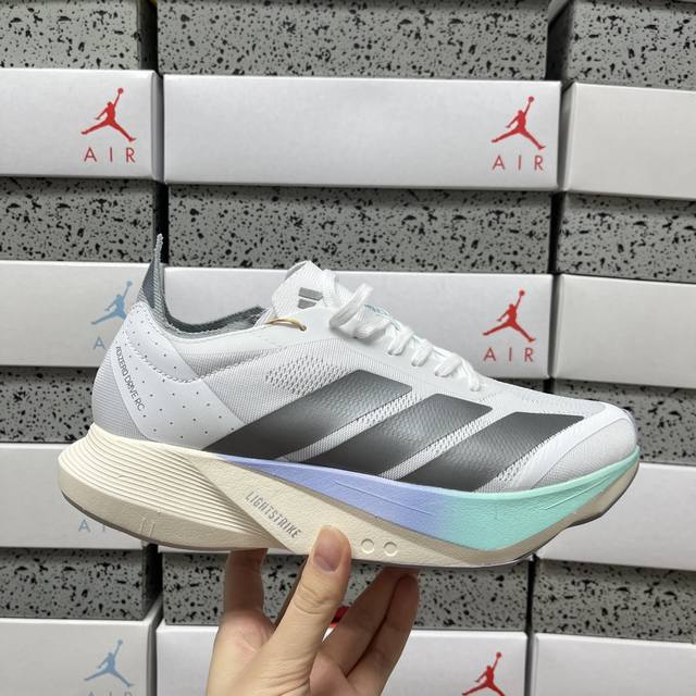 纯原 Adidas Adizero Drive Rc M 减震透气休闲训练跑步鞋 沿袭 Adizero 系列传统专为训练备赛设计的专业跑鞋Torsion Sys