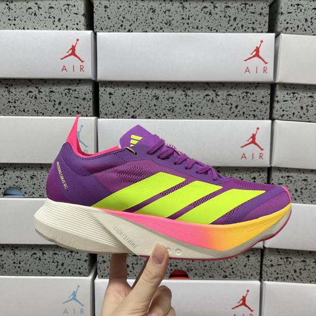 纯原 Adidas Adizero Drive Rc 减震透气休闲训练跑步鞋 沿袭 Adizero 系列传统专为训练备赛设计的专业跑鞋Torsion Syste