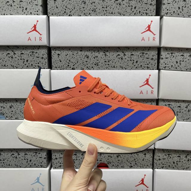 纯原 Adidas Adizero Drive Rc M 减震透气休闲训练跑步鞋 沿袭 Adizero 系列传统专为训练备赛设计的专业跑鞋Torsion Sys