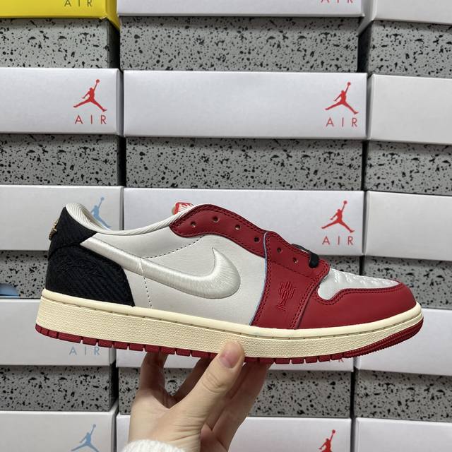 Sj Trophy Room X Air Jordan 1 Low Home 白红 限定款 Hv6157 100 尺码：40-47.5