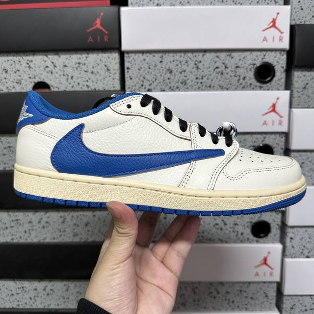 Ljr版 Fragment X Ts X Air Jordan 1 Low 三方联名低帮倒勾板鞋 Dm7866-104 尺码：36-48.5