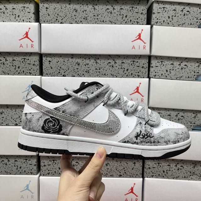 Yc Nike Sb Dunk Low 绑带 周年高端定制 低帮休闲板鞋 Dd1391 100 尺码：40 40.5 41 42 42.5 43 44 44.5