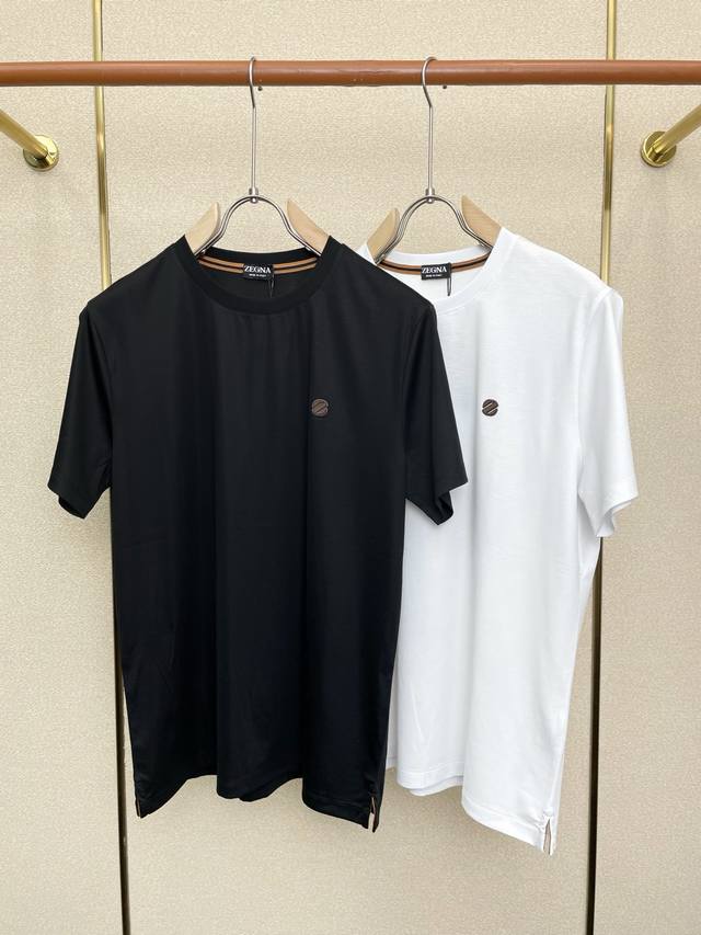 Zegna杰尼亚独家专供新款原单男士休闲短袖 高端定制 高端版本 时尚百搭爆款进口面料 手感超柔软细腻 穿着亲肤舒适 高端精品 代工厂p精细做工 上身非常赞 男