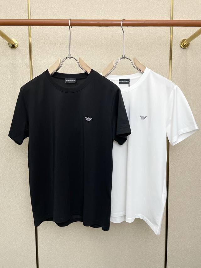 Armani阿玛尼独家专供新款原单男士休闲短袖 高端定制 高端版本 时尚百搭爆款进口面料 手感超柔软细腻 穿着亲肤舒适 高端精品 代工厂p精细做工 上身非常赞