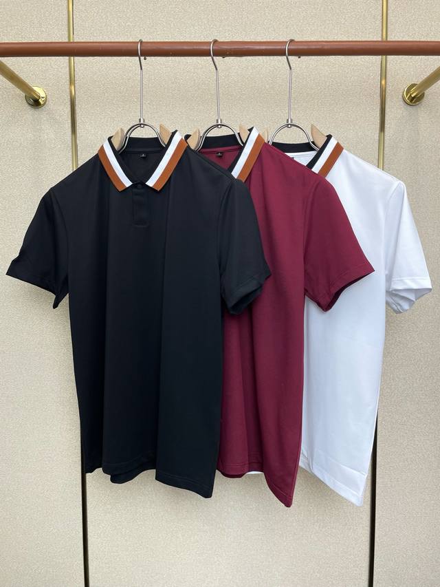 Zegna杰尼亚独家专供新款原单男士休闲翻领短袖 高端定制 高端版本 时尚百搭爆款进口面料 手感超柔软细腻 穿着亲肤舒适 高端精品 代工厂p精细做工 上身非常赞