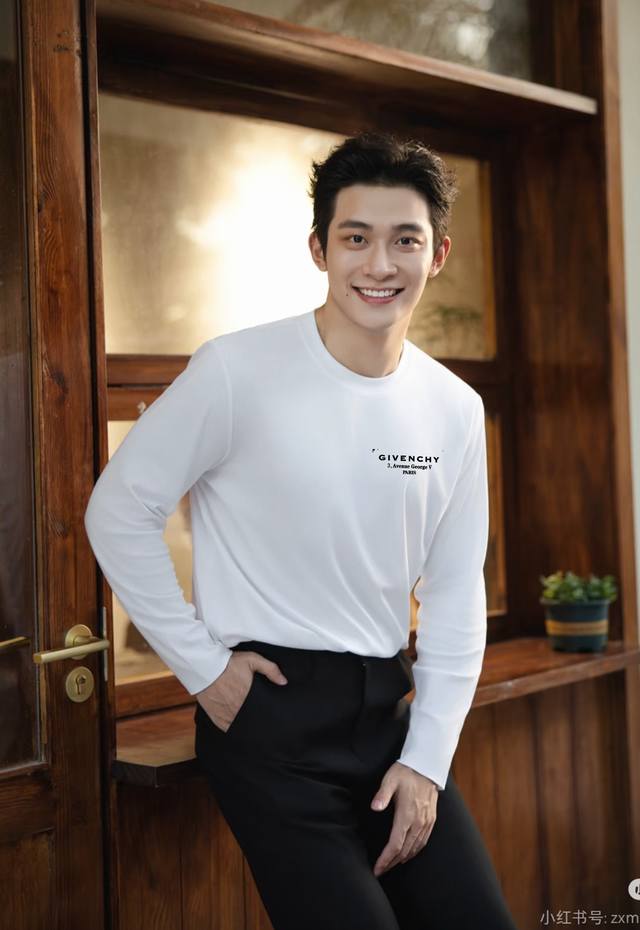 Givenchy纪梵希25新品莫代尔长袖T恤基础款净版推荐.胸口品牌字母精致烫画.整体效果非常Ok～常规版型！干练的款式！客供 克莫代尔精梳面料，上乘面料，自然