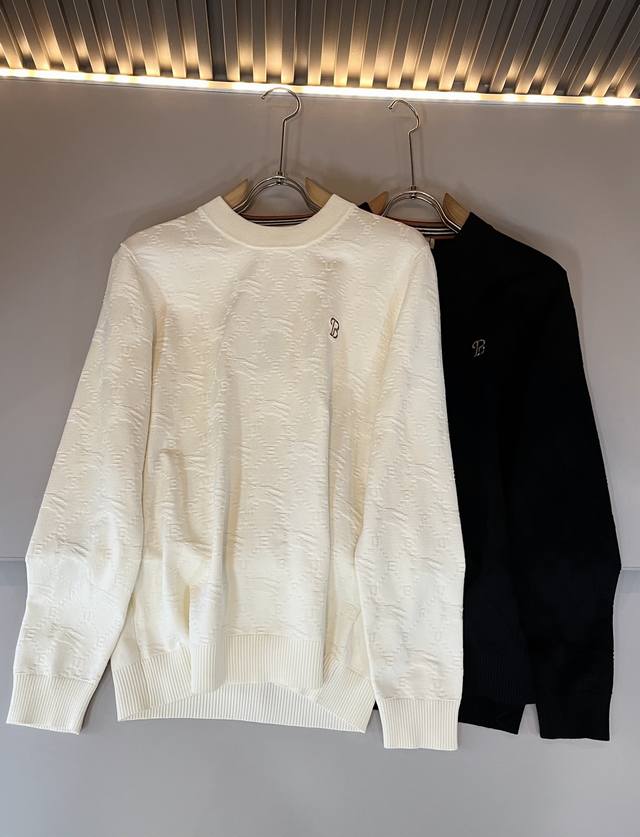 Bur*Erry 巴*莉 2025秋冬新款男士针织羊毛衫，品牌最新设计元素！既不单调也不复杂,恰到好处的展现品味！客供定制羊毛顶级原版专属面料！面料独具的高奢感
