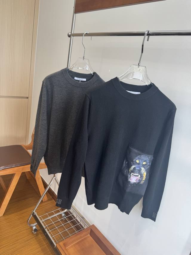 纪梵希 25Ss秋冬 新品 毛衣专供狠货，进口原版科技羊毛精纺！精细针织一体，色彩混织纯手工技艺呈现 档次极高，凸显衣着品味与奢华 工艺精湛！定制原版工艺螺纹上