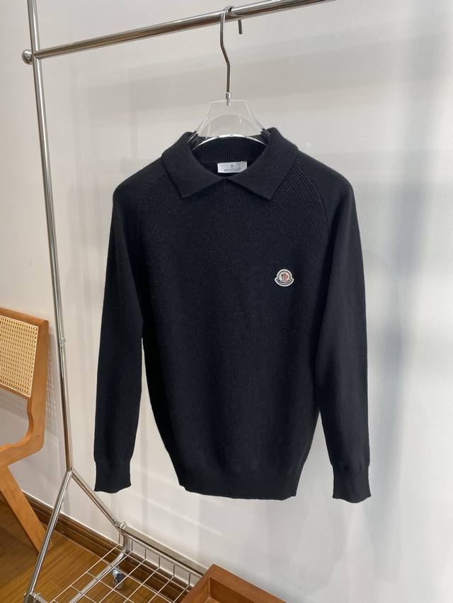 蒙口 25Ss秋冬 新品 翻领毛衣专供狠货，进口原版科技羊毛精纺！精细针织一体，色彩混织纯手工技艺呈现 档次极高，凸显衣着品味与奢华 工艺精湛！定制原版工艺螺纹