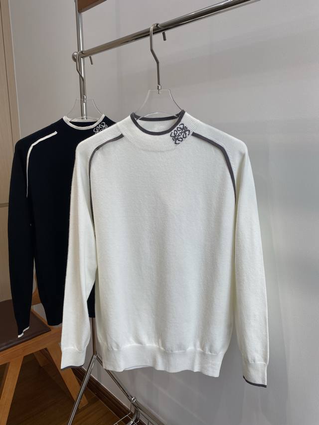 罗意威 25Ss秋冬 新品 毛衣专供狠货，进口原版科技羊毛精纺！精细针织一体，色彩混织纯手工技艺呈现 档次极高，凸显衣着品味与奢华 工艺精湛！定制原版工艺螺纹上