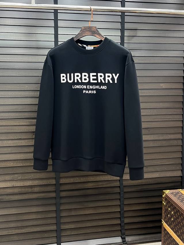 Burberry-巴宝莉# 25秋冬 八明治空气层套头圆领卫衣 男女同款时尚休闲套头卫衣衫！贸易公司渠道稀出，领先官网发售！一直都是神奇的存在，有着极高的辨识度