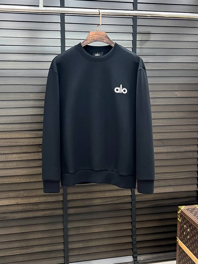 Alo# 25秋冬 八明治空气层套头圆领卫衣 男女同款时尚休闲套头卫衣衫！贸易公司渠道稀出，领先官网发售！一直都是神奇的存在，有着极高的辨识度，总是以极简风格营