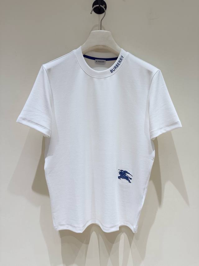 Bbr B家 2025秋冬圆领短袖T恤打底衫！元素性的Logo徽章凸显休闲时尚魅力,依然独领时尚风骚.内搭好伴侣 客供高支弹力针织100%液氨空气层面料,平整匀