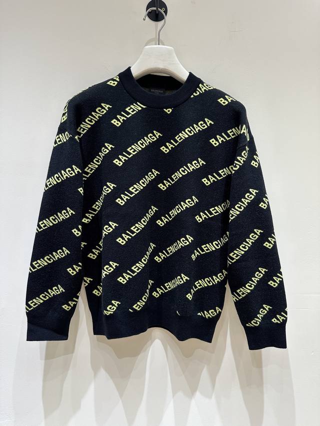 Bga巴黎世家 高端推荐 2025秋冬最新系列针织羊毛衫毛衣系列 专柜1:1顶级复刻，全品相！加厚款，潮人必备单品！懂货的老铁赶紧下手，面料：100%羊毛 尺码