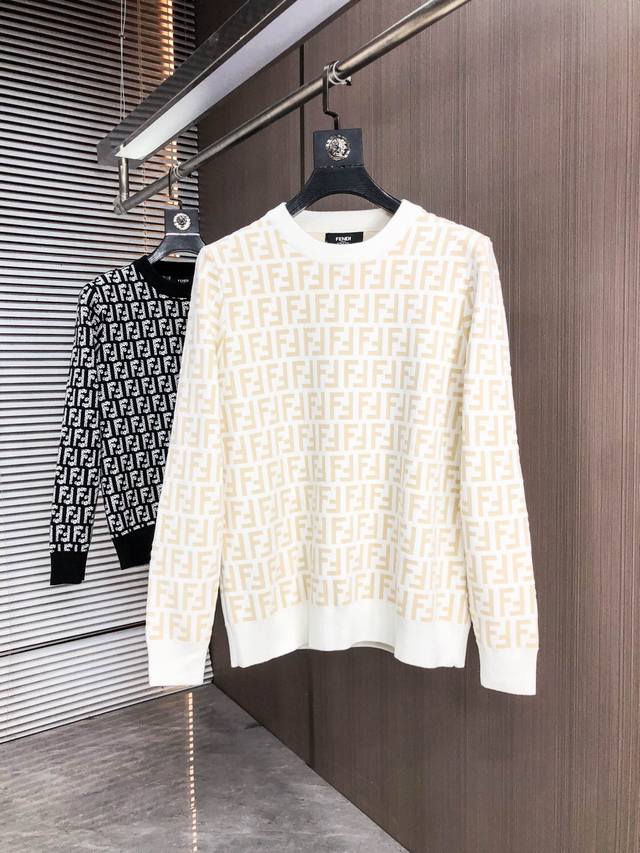 芬迪 2025秋冬新款羊毛毛衣 高品质意大利进口羊毛混纺面料，高密度针织，时尚百搭毛衣，帅气十足。经典Logo标志 更耐穿更加不易变形，专柜版型，各种风格都能轻