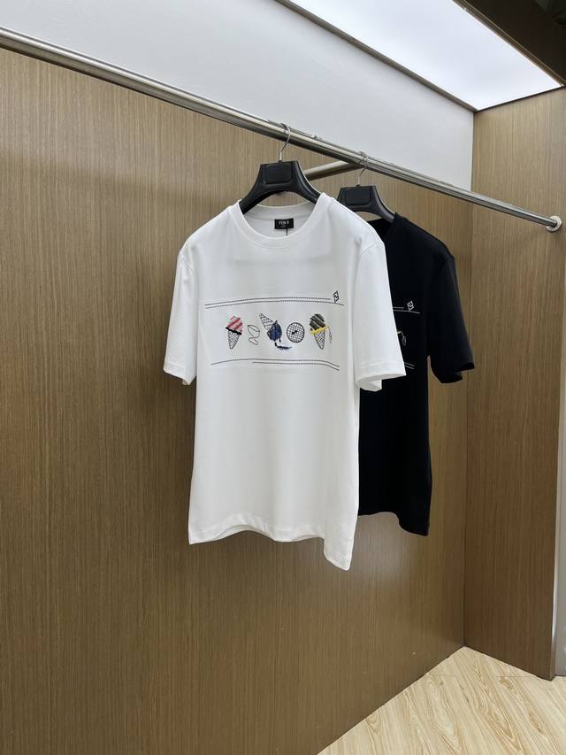 早春 Fd. 高端定制 2026早春独家专供新款原单男士休闲短袖T恤 高端定制 高端版本 时尚百搭爆款进口长绒棉面料 手感超柔软细腻 穿着亲肤舒适 高端精品 代