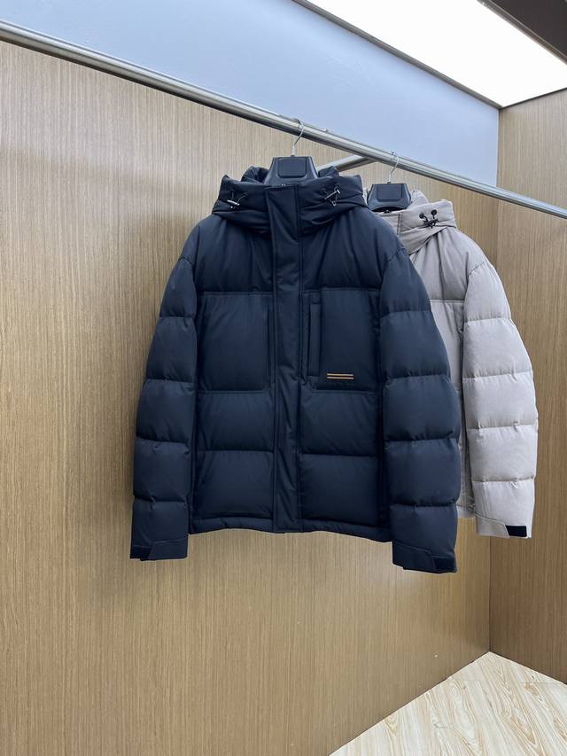 秋冬羽绒 Zz 高端产品 2025最新款时尚设计师款羽绒外套Z家连帽羽绒服，冬季顶级轻奢羽绒服，上臂经典Logo爆款羽绒服，90#白鸭绒填充，处处细节显工艺足够