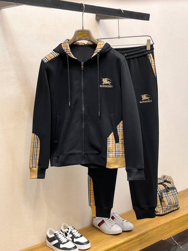 巴宝莉 Burberry 2025全新爆款开衫套装 原单狠货倾注顶级设计师的精心之作 就为一个贴合、完美的上身效果 全天然优质加厚纯棉100%，贴身的舒适感 高