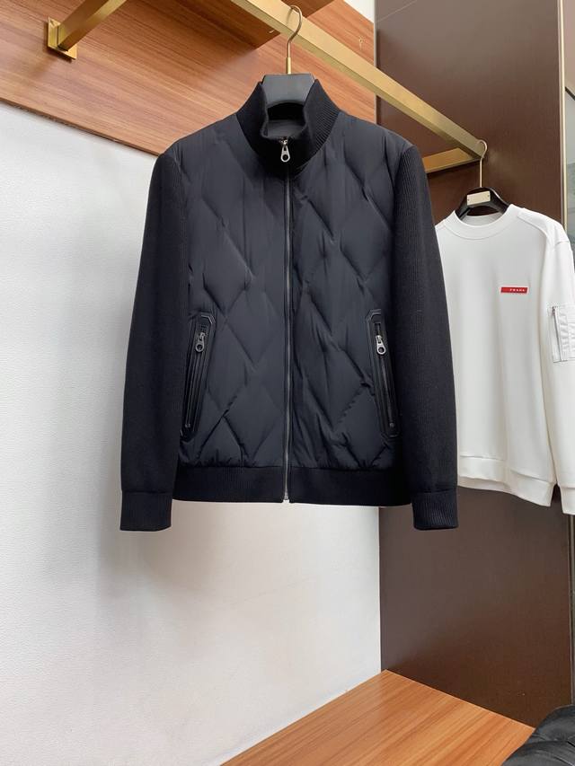 Lp 诺悠翩雅 独家专供秋冬2025Ss新款针织拼接羽绒服 香港贸易公司货，纯正洋行渠道，同步官网发售，内里填充国标90绒羽绒朵，100%市面最高品质，经典三角