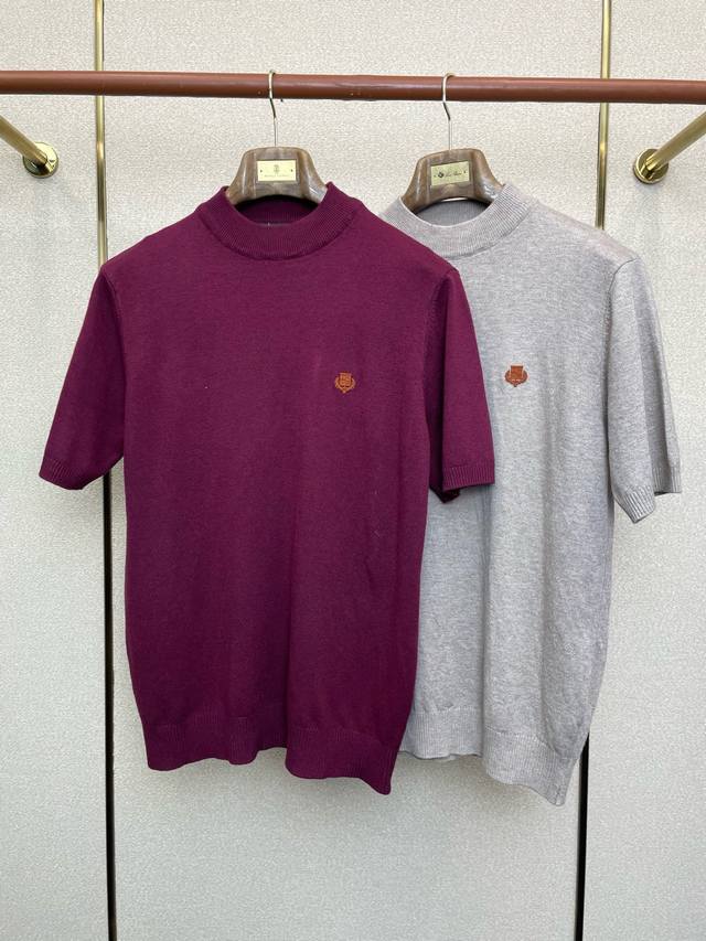 Lp-Loro piana诺悠翩雅独家专供新款原单男士休闲针织半袖 高端定制 高版本 时尚百搭爆款进口面料 手感超柔软细腻 穿着亲肤舒适 高端精品 代工厂p精细