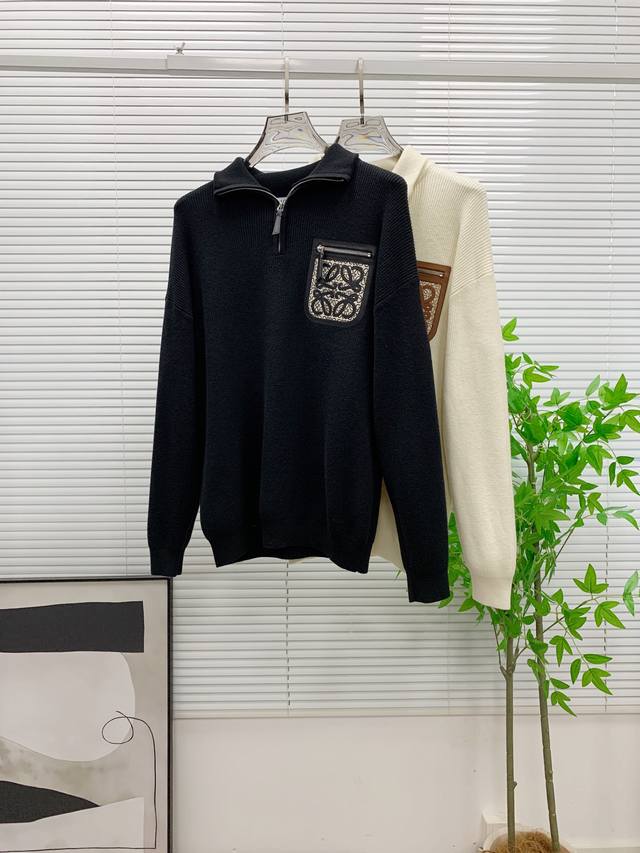 罗意威25Ss秋冬 新品 毛衣专供狠货，进口原版科技羊毛精纺！精细针织一体，色彩混织纯手工技艺呈现 档次极高，凸显衣着品味与奢华 工艺精湛！定制原版工艺螺纹上身