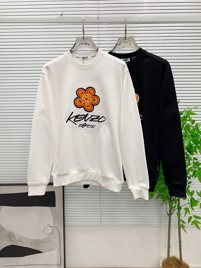 Kenzo 25Ss 新品 最新最顶级版本精美工艺圆领卫衣，最顶级的品质专柜原单套头衫，顶级制作工艺进口面料，专柜品质重工刺绣设计，采用进口高端订制面料，进口丝