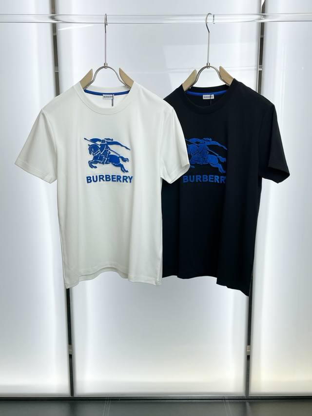 Burberry巴宝莉砸锅卖铁都要上的新款！新款原单男士休闲短袖 高端定制 高端版本 时尚百搭爆款进口面料 手感超柔软细腻 穿着亲肤舒适 高端精品 代工厂p精细