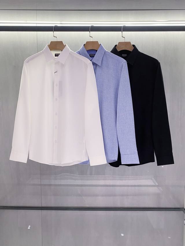 新品 Ez家男士时装款商务休闲天丝亚麻长袖衬衫，香港洋行渠道货，纯正血统品质，原厂代工出品，25春夏新款，高端一线成衣系列！ 可预测性的爆卖单品，自带热售体质，