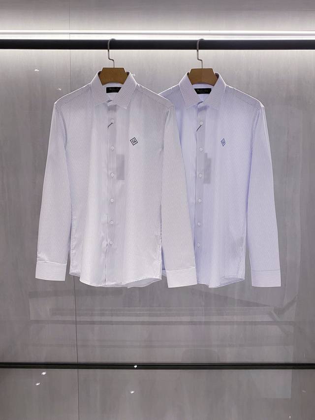 新品 Lp男士高端商务休闲提花竖条长袖衬衫，贸易公司渠道臻品，系出名门，纯正血统品质，意大利原产出品，25秋冬官方新品！ 颇具意大利典型风格的时装，在面料选取和