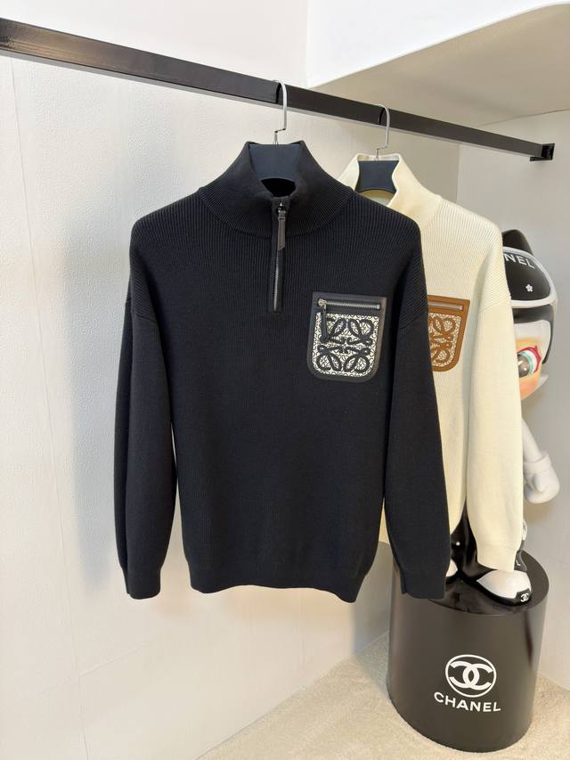 罗意威25Ss秋冬 新品 毛衣专供狠货，进口原版科技羊毛精纺！精细针织一体，色彩混织纯手工技艺呈现 档次极高，凸显衣着品味与奢华 工艺精湛！定制原版工艺螺纹上身