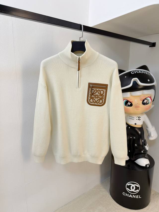 罗意威25Ss秋冬 新品 毛衣专供狠货，进口原版科技羊毛精纺！精细针织一体，色彩混织纯手工技艺呈现 档次极高，凸显衣着品味与奢华 工艺精湛！定制原版工艺螺纹上身