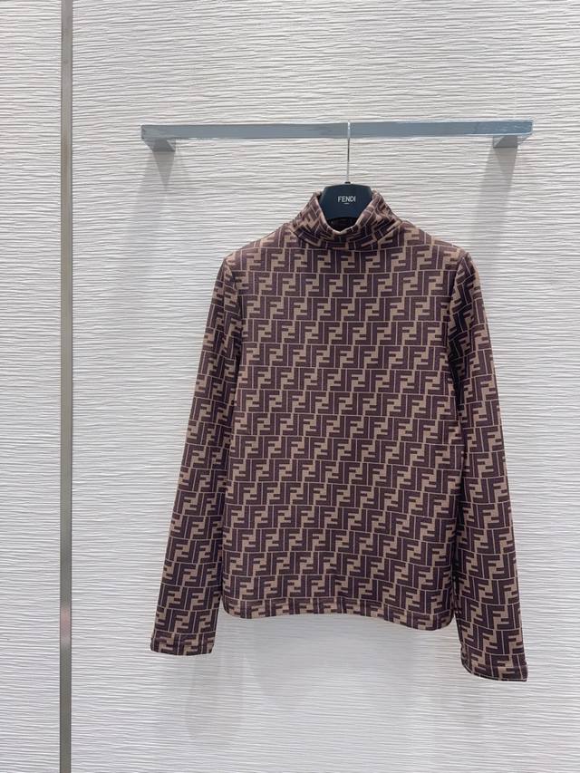 Fend* 2025Fw新款德绒印花打底衫 高级大气 柔软很舒服 满满的穿搭高级感 创新面料 轻盈柔软 实物非常赞！紧身显身材 上身洋气百搭，穿搭好看 脱掉外套
