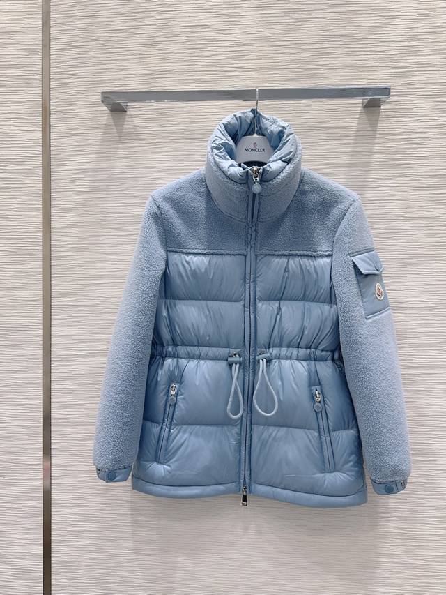 Moncle*2025Fw新款羽绒服 拼羊羔毛 整体保暖效果拉满，独特设计款 休闲时尚，经典Logo完美点缀 码数0-1-2-3 0码 后中长69 胸围110