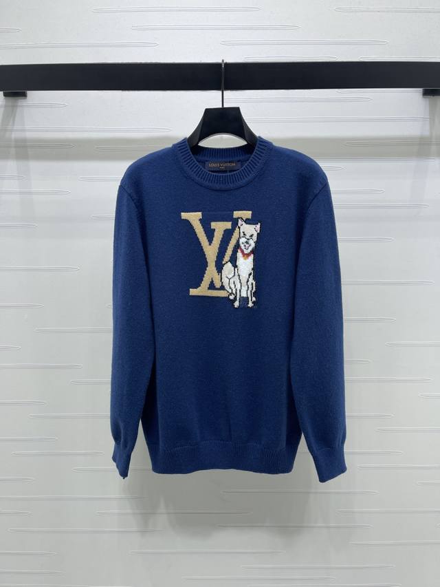 上新原单高端品质Louis Vui*Ton 2026早春最新系列！同步 钩花字母针织毛衣！定制进口羊毛针织材质 柔软舒适 通体包边饰以弹力螺纹贴合收紧处理 增添