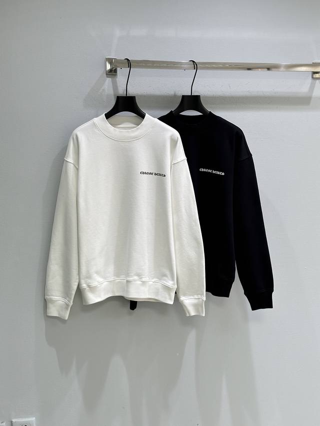 25Ss冬季新款上新！纯棉面料高克重，重工洗破工艺，胸前和背后都有印花Logo，男女同款，可做情侣装！现货供应黑色 白色Sml