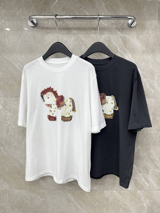 爆款现货 原单品质 设计师*｜26新品气泡立体印花短袖T恤 精致宽松版型上身巨显瘦！男女同款 定制最新磨破工艺 低调奢华！ 时髦精必备单品解锁所有穿搭！ 认准我