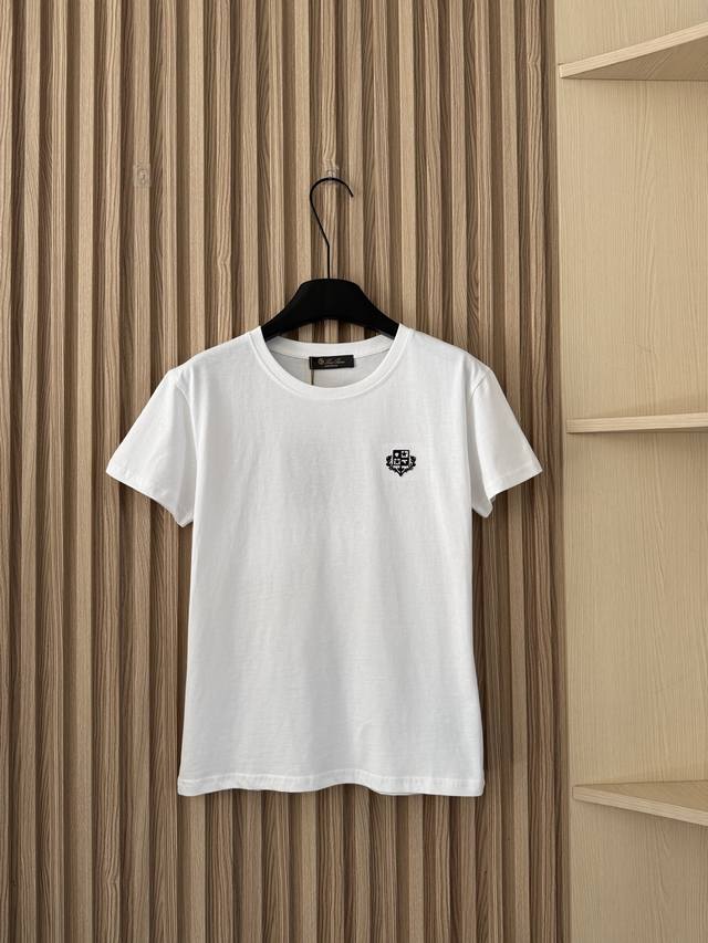 L 26春夏新款 标识刺绣休闲百搭简约高级老钱短袖T恤 两色Sml
