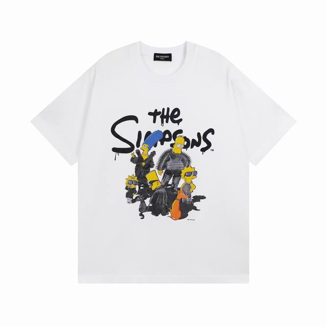 细节图 顶级版本.官网品质 Balenci*Ga 巴黎.联名款Balenci*Ga.X The Simpsons辛普森 联名款短袖T恤 DDD 面料采用巴黎Zp