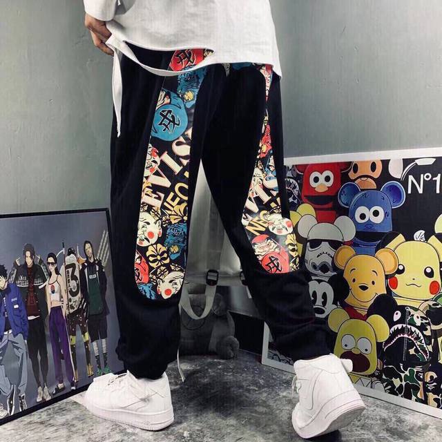 中山原厂Evisu福神佛头达摩老虎印花大M长裤 男女同款 DDD 重磅专柜最新款！走一波！绝对私房牛货！官网柜子同步火爆在售！高密度精梳纯棉面料 DDD 松紧腰