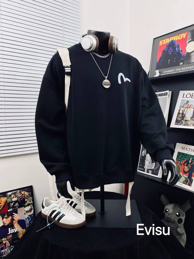 Evisu 福神高版本酒杯佛头印花男女同款休闲卫衣 DDD 不得不推荐一款非常受欢迎的硬货！你需要这样一件超百搭的卫衣 穿身上比女神的拥抱还要温暖 DDD 背面