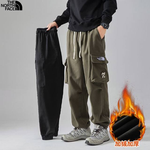 高品质北面The North Face新款两色Ins工装机能风加绒加厚工装裤，男士休闲裤束脚裤长裤！ DDD 裤子版型宽松 细节完美 水洗加绒加厚工装面料耐磨耐