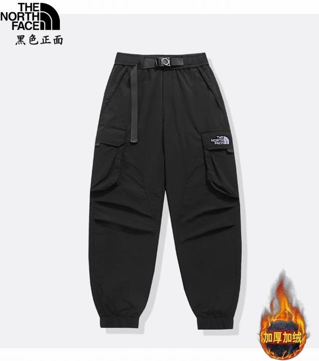 北面The North Face冬季新款，男士高品质时尚百搭加绒加厚休闲裤男士潮流宽松工装裤，休闲裤！ DDD 颜色:黑色，灰色 DDD 尺码:M-3Xl DD