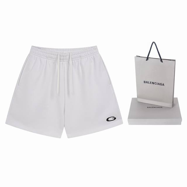 实拍图 顶级版本.官网品质 Balenci*Ga 巴黎.2025新款 。巴黎新款篮球系列Logo刺绣短裤.砖柜同步.第一时间正品研制，欢印对比！面料采用巴黎Zp