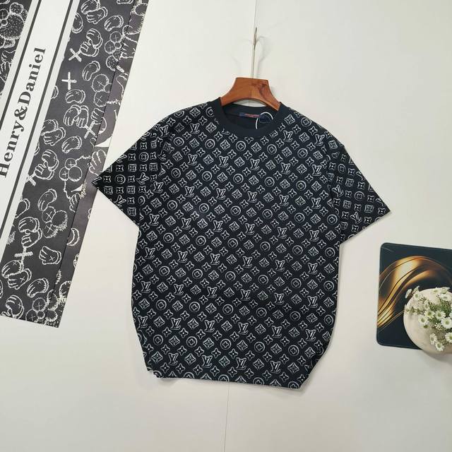 尺码S-Xllouis Vuitton路易威登短袖T恤 26Ss早春新款驴家Lv满印老花字母短袖衫 DDD 轻奢主义 男女日常通勤穿搭必备单品 DDD 正确版本