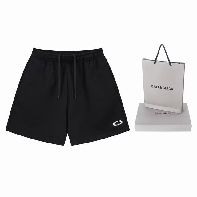 实拍图 顶级版本.官网品质 Balenci*Ga 巴黎.2025新款 。巴黎新款篮球系列Logo刺绣短裤.砖柜同步.第一时间正品研制，欢印对比！面料采用巴黎Zp